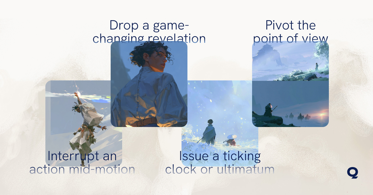 Steps for writing cliffhangers